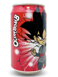 [60290] OCEAN BOMB Sparkling Water Goku Black Peach Flav. 330ml | Ocean Bomb 气泡水 桃子味 330ml