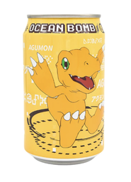 [60292] OCEAN BOMB Sparkling Water Agumon Banana Flav. 330ml | OCEAN BOMB 气泡水 香蕉味 330ml