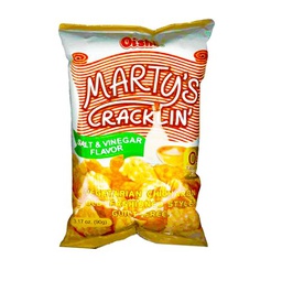 [61502] Oishi 油爆素猪皮(盐醋）90g | Oishi Martys Crackling Salt &Vinegar Chicaron 90g
