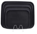 Black Skidproof Tray M Size | PP材质 黑色塑料防滑托盘  中号