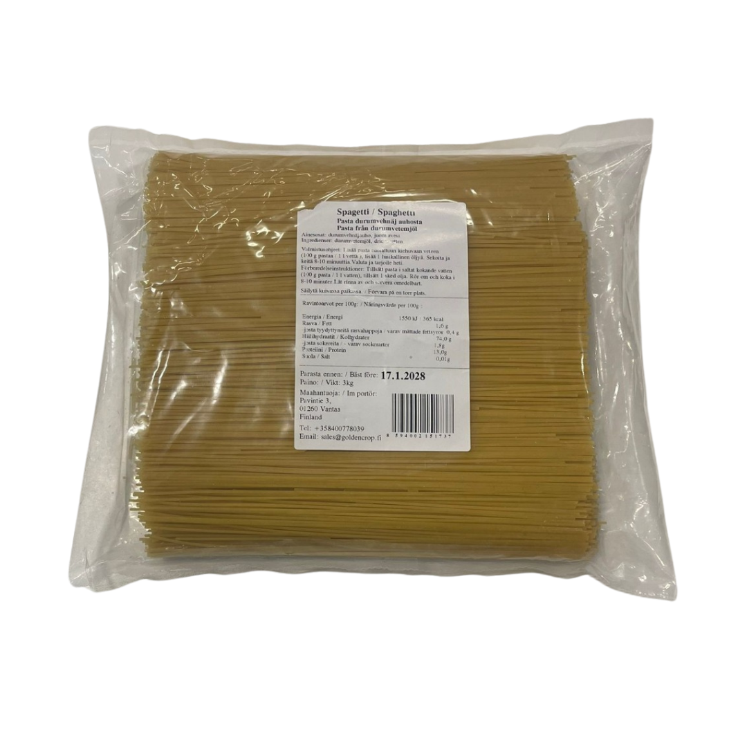 Durum Wheat Spaghetti 3kg | 意大利面3kg | Golden Crop B2B