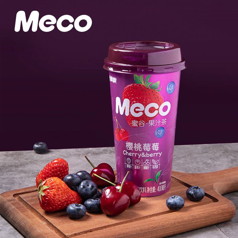 苺 XPP Meco Fruit Tea Drink Cherry and Berry Flavor 400ml | 香飘飘如