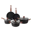 5件套麦饭石不粘涂层厨具 | 5-Piece Cookware Set with Maifan Stone Non-Stick Coating 