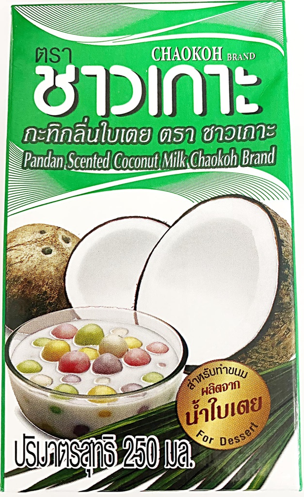 CHAOKOH Coconut Milk Pandan Scent 250ml | CHAOKOH Pandan Scent 椰浆 250ml |  Golden Crop B2C